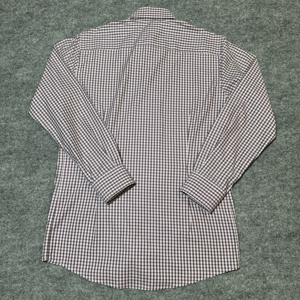 Eton Dress Shirt‎ Men's 39 15.5 Purple Gingham Plaid Check Button Up EUC